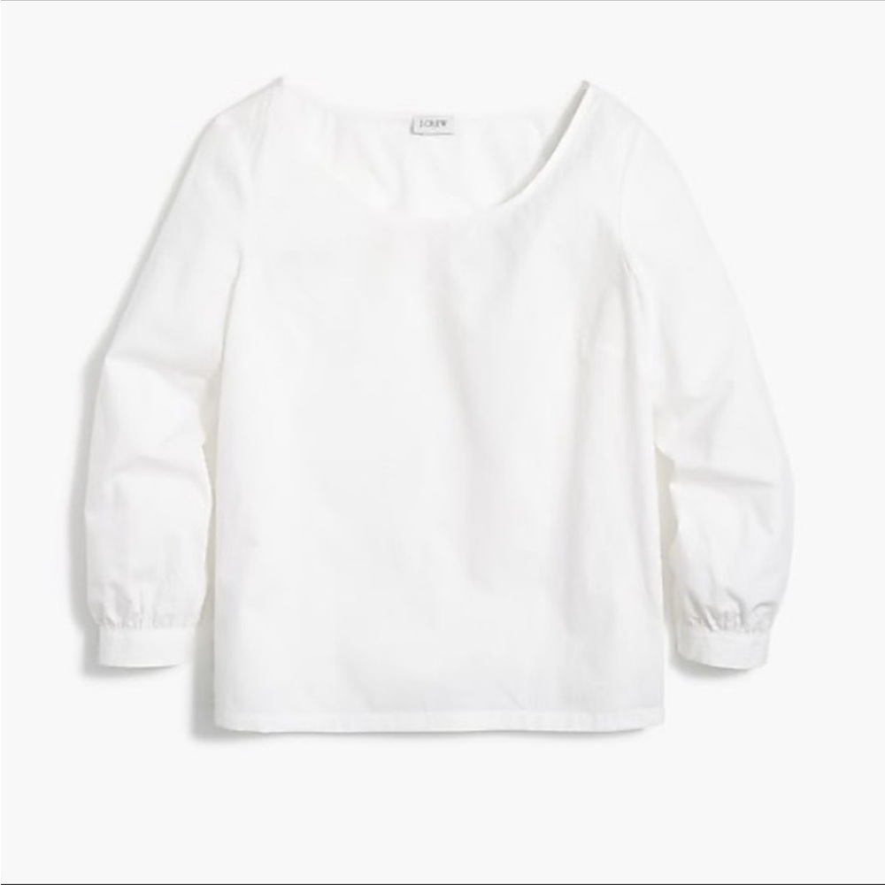 Nwt J. Crew Factory Cotton Poplin Peasant Top Sz Xxs
